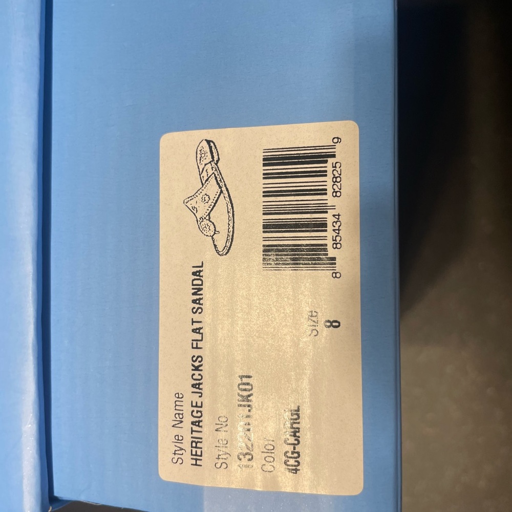 *NIB* Jack Rogers sandal, aqua/gold - Picture 4 of 4